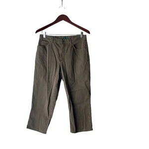 Lauren Jeans Company Ralph Lauren Pants Women’s Cropped Brown Denim 8 Classic